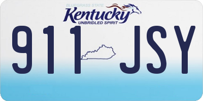 KY license plate 911JSY