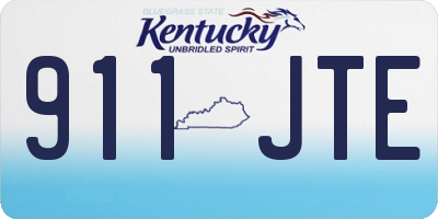 KY license plate 911JTE