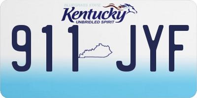 KY license plate 911JYF