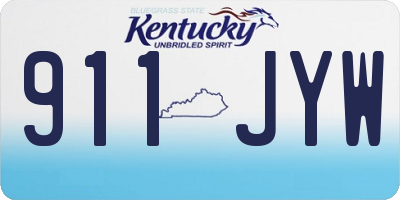 KY license plate 911JYW