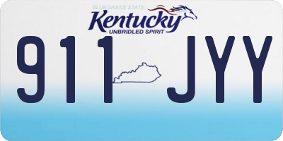 KY license plate 911JYY