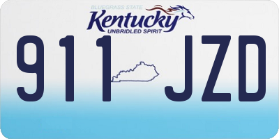 KY license plate 911JZD