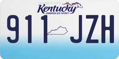 KY license plate 911JZH