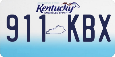 KY license plate 911KBX