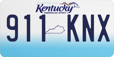 KY license plate 911KNX