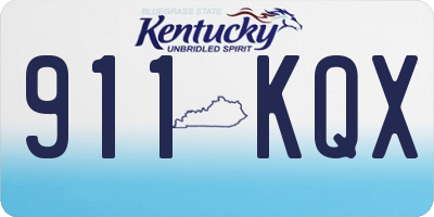 KY license plate 911KQX