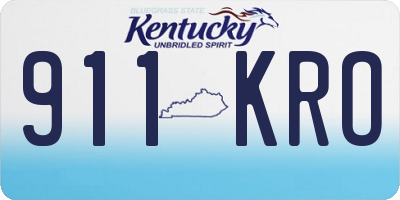 KY license plate 911KRO