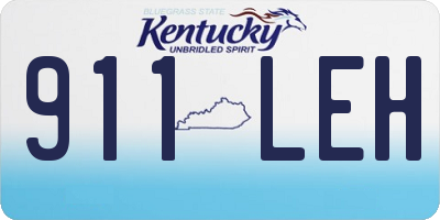 KY license plate 911LEH