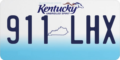 KY license plate 911LHX