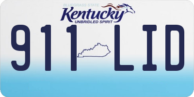 KY license plate 911LID