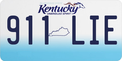 KY license plate 911LIE