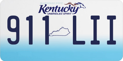 KY license plate 911LII