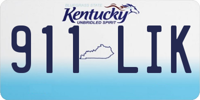 KY license plate 911LIK