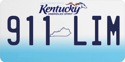 KY license plate 911LIM