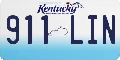 KY license plate 911LIN