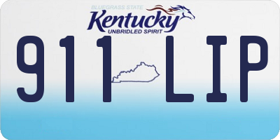 KY license plate 911LIP