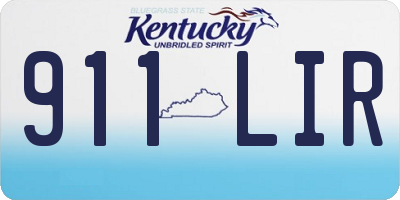 KY license plate 911LIR