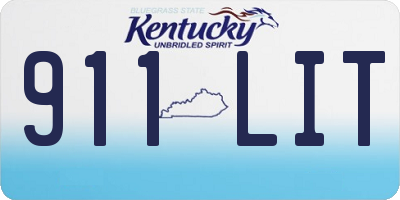 KY license plate 911LIT