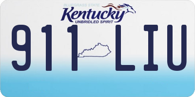KY license plate 911LIU