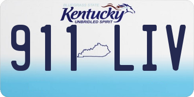 KY license plate 911LIV