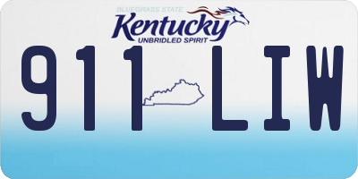 KY license plate 911LIW