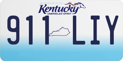 KY license plate 911LIY