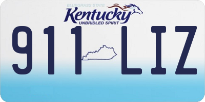 KY license plate 911LIZ