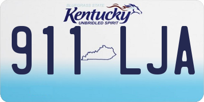 KY license plate 911LJA