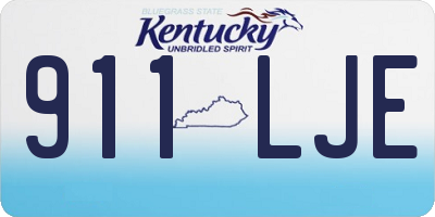 KY license plate 911LJE
