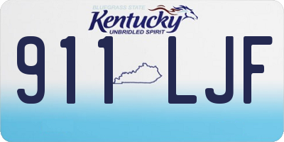 KY license plate 911LJF