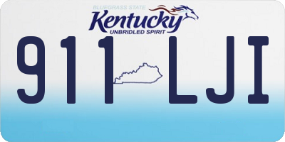KY license plate 911LJI