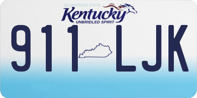 KY license plate 911LJK