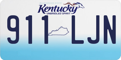 KY license plate 911LJN