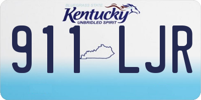 KY license plate 911LJR