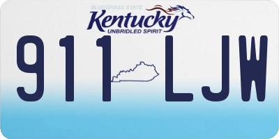 KY license plate 911LJW