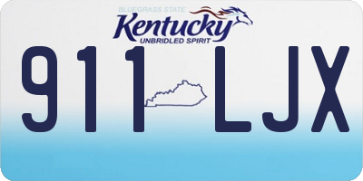 KY license plate 911LJX
