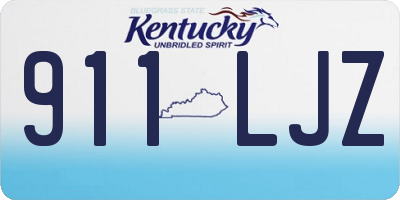 KY license plate 911LJZ