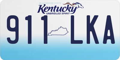 KY license plate 911LKA