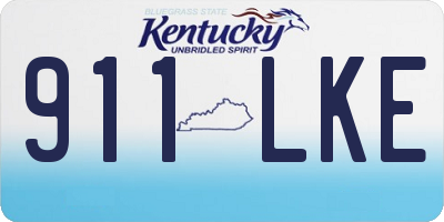KY license plate 911LKE