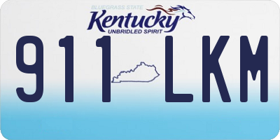 KY license plate 911LKM