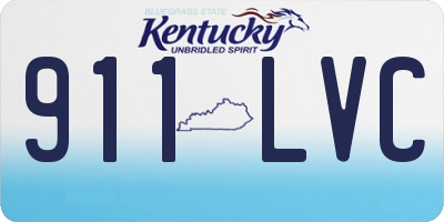 KY license plate 911LVC
