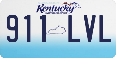 KY license plate 911LVL