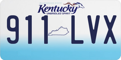 KY license plate 911LVX