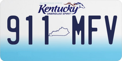 KY license plate 911MFV