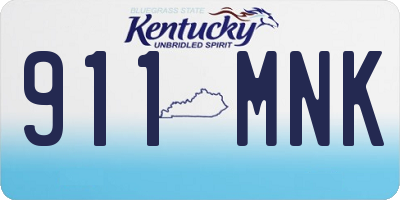 KY license plate 911MNK