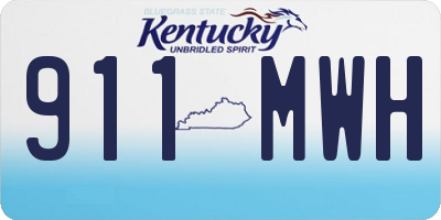 KY license plate 911MWH