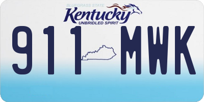 KY license plate 911MWK
