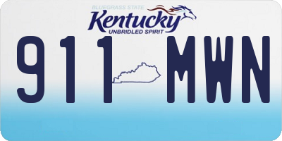 KY license plate 911MWN