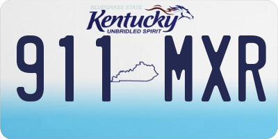 KY license plate 911MXR