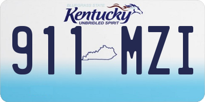 KY license plate 911MZI